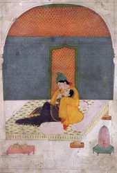 Lovers on a Terrace, Garhwal, c.1780-1800